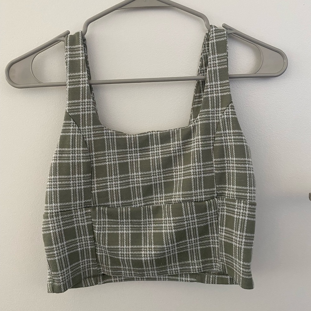 Altar’d State NWOT Sage Green Crop Tank Top